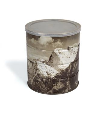 (ADAMS, ANSEL) (1902-1984) Hills Brothers Coffee can featuring a reproduction of Adams Winter Morning, Yosemite Valley, California.